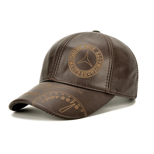 Genuine Leather Men’s Baseball Cap