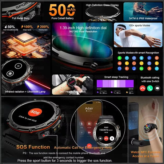 Men’s Outdoor Military GPS Smartwatch