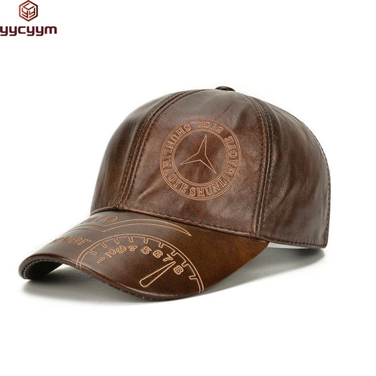 Genuine Leather Men’s Baseball Cap